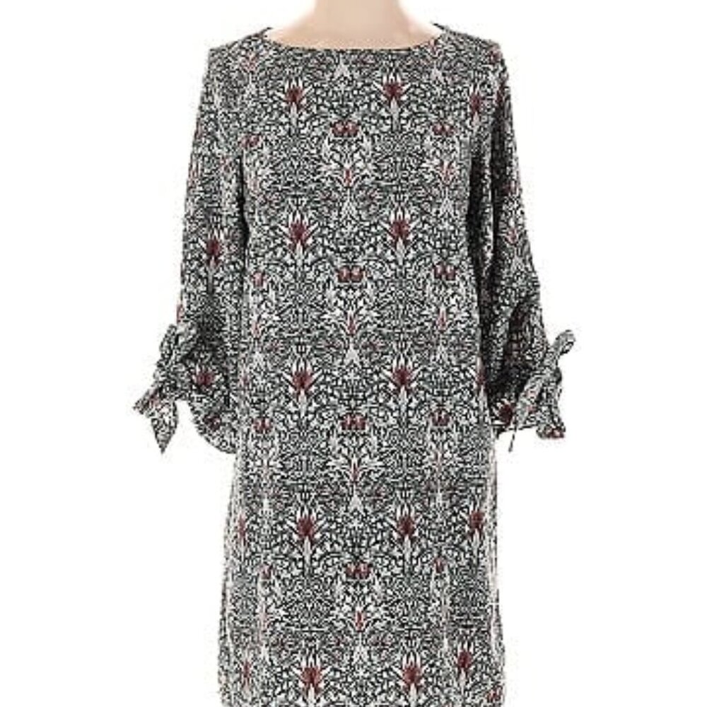 Morris & Co for H&M Collab Women's Patterned Tunic Shift Dress Size 10 Medium